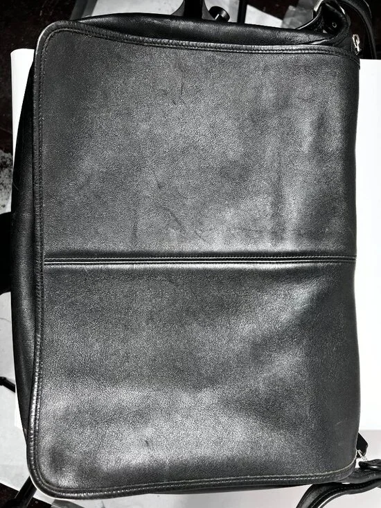 VTG 90's COACH LEGACY 5206 Black Leather Foldover Flap Messenger Briefcase - Picture 4 of 12